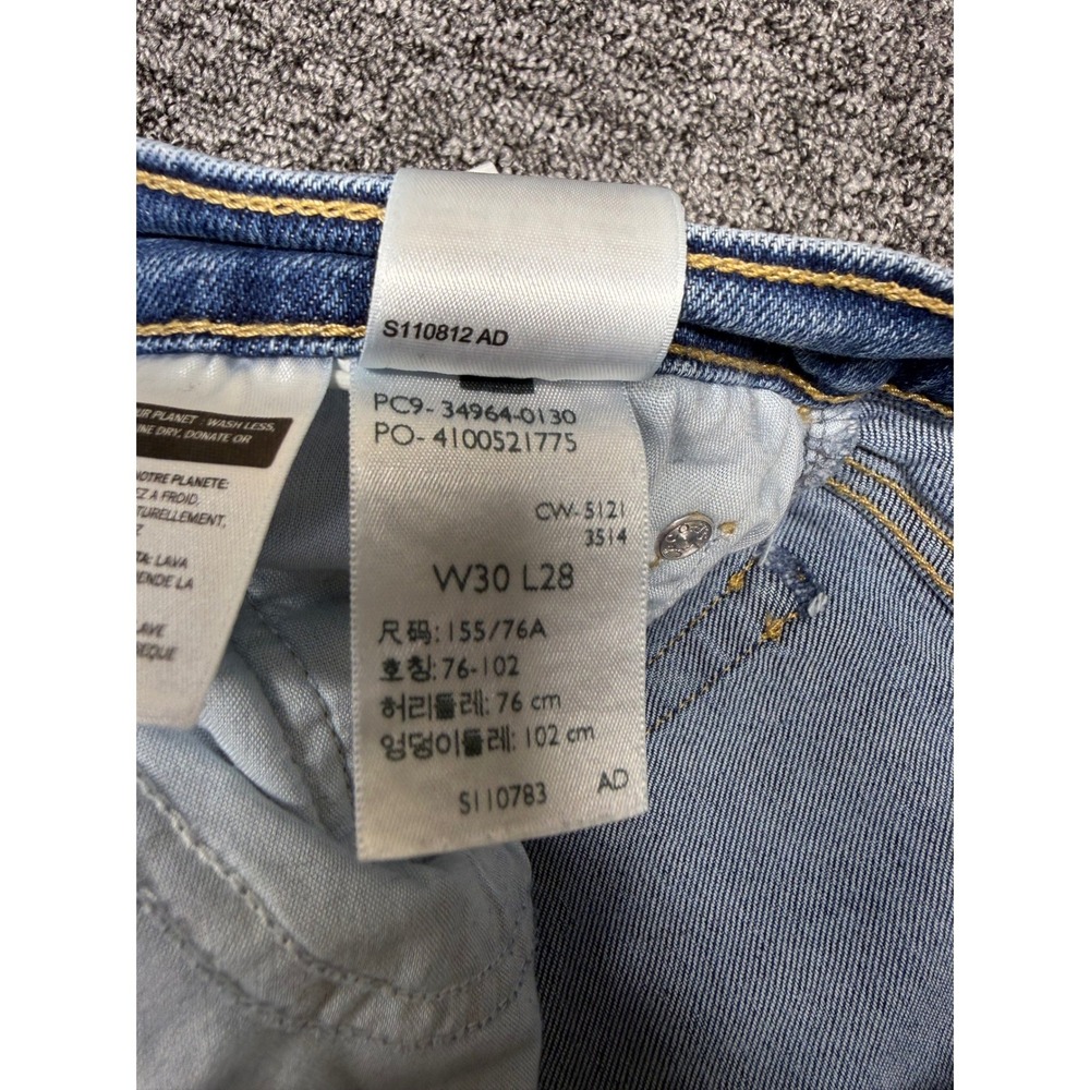 Levis Wedgie Straight High Rise Blue Jeans Medium Wash Button Fly 30x28 - Picture 6 of 9